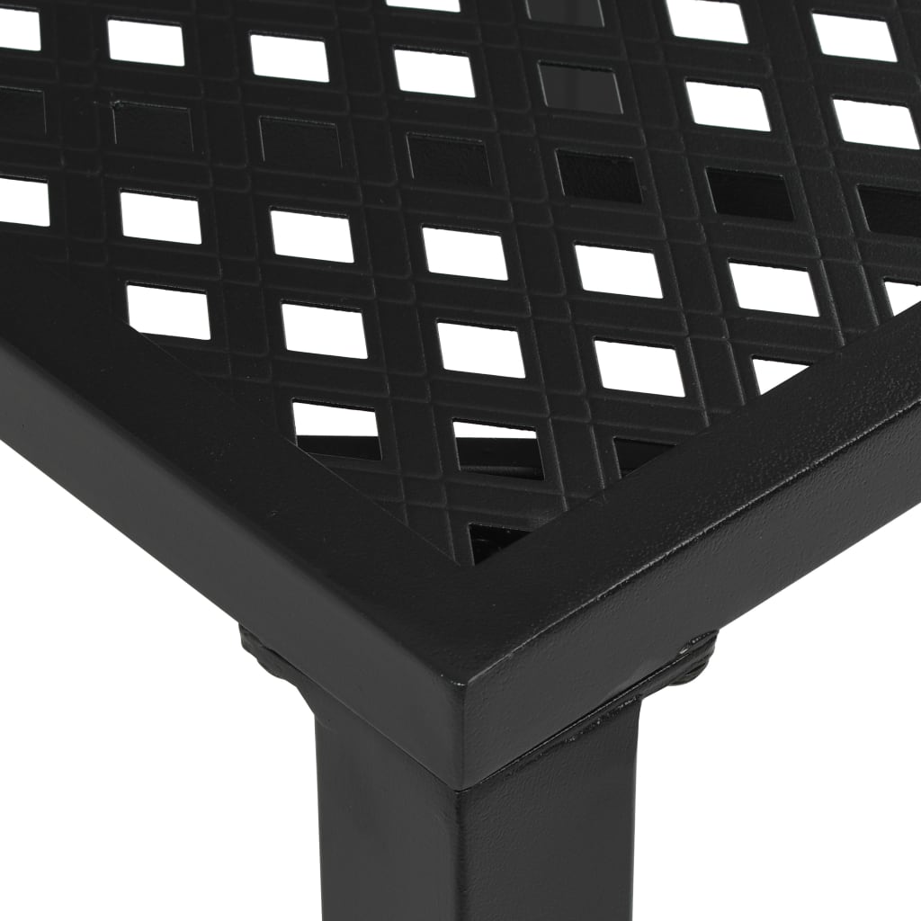 Patio Table Black 31.5"x31.5"x28.3" Steel