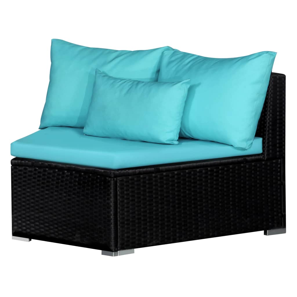9-piece-patio-lounge-set-with-cushions-poly-rattan-blue At Willow and Wine USA!