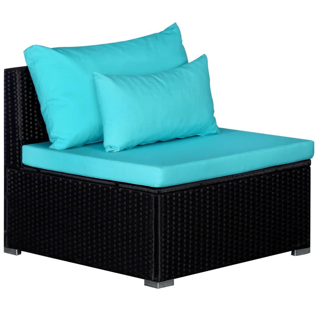 9-piece-patio-lounge-set-with-cushions-poly-rattan-blue At Willow and Wine USA!