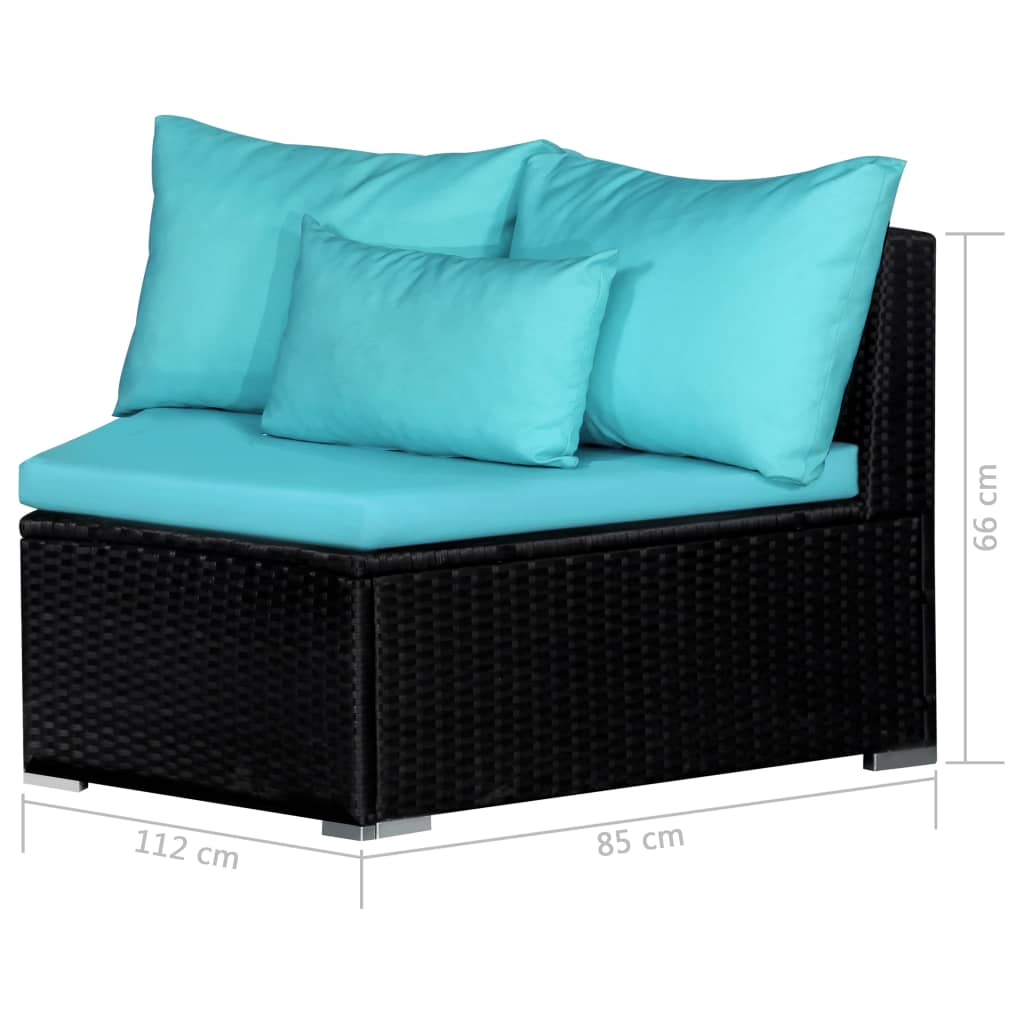 9-piece-patio-lounge-set-with-cushions-poly-rattan-blue At Willow and Wine USA!