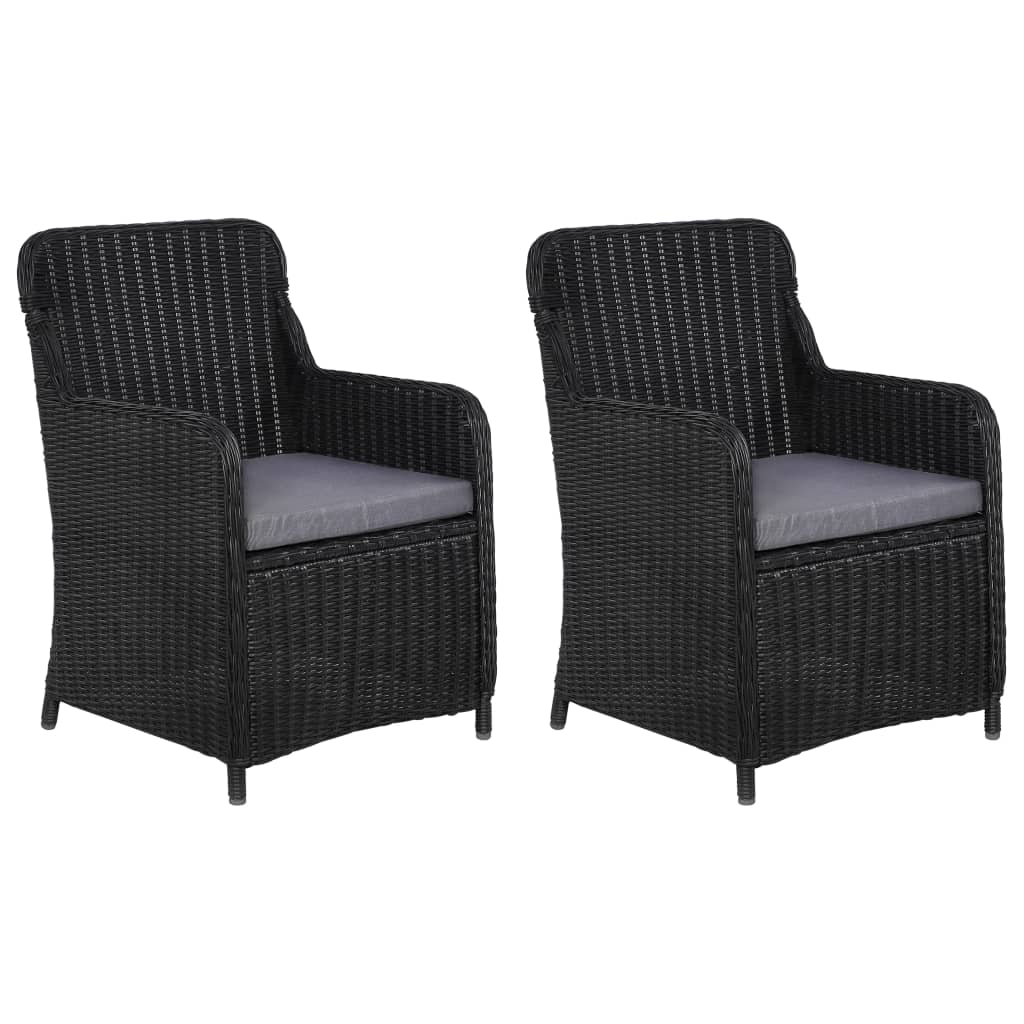 patio-chairs-2-pcs-with-cushions-poly-rattan-black At Willow and Wine USA!