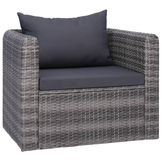 patio-chair-with-cushion-and-pillow-poly-rattan-gray At Willow and Wine USA!