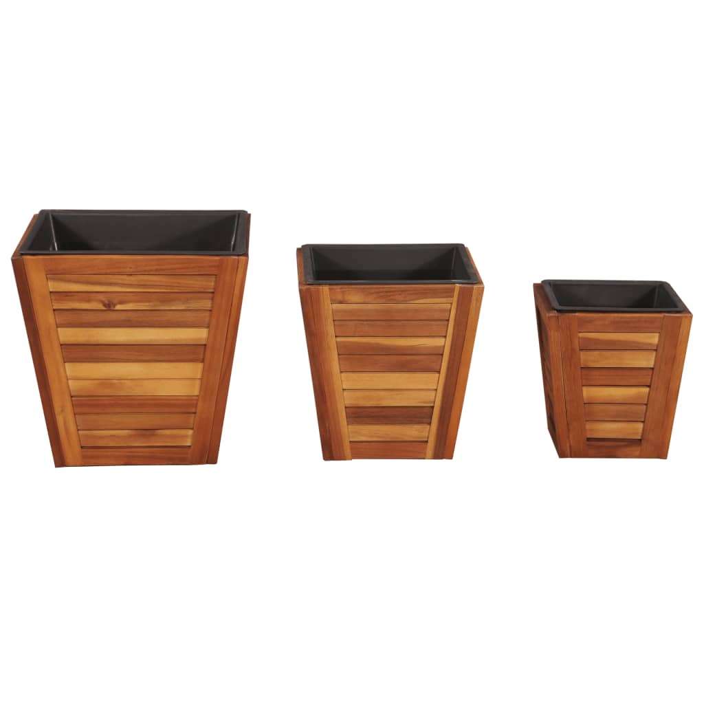 garden-raised-bed-set-3-pieces-square-solid-acacia-wood At Willow and Wine USA!