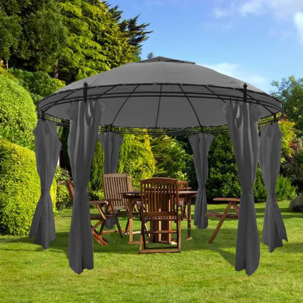 round-gazebo-with-curtains-11-5-x-8-9 At Willow and Wine USA!