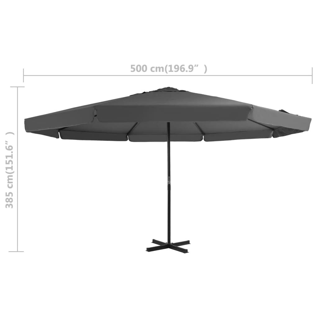 outdoor-parasol-with-aluminum-pole-196-9-anthracite At Willow and Wine USA!