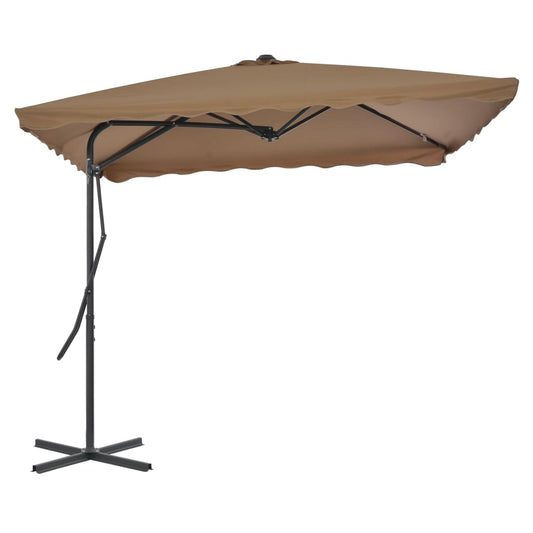 outdoor-parasol-with-steel-pole-98-4-x98-4-taupe At Willow and Wine USA!