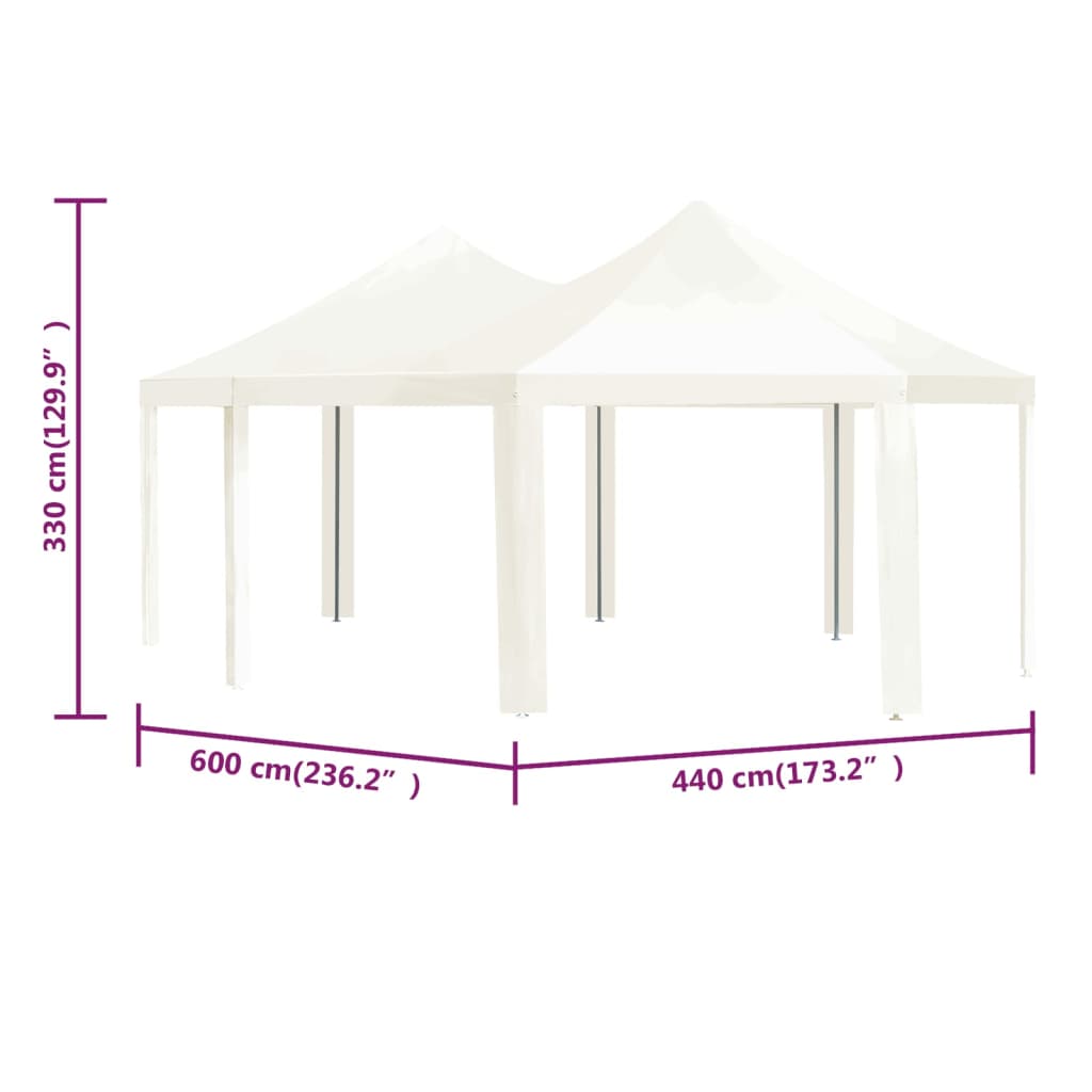 Outdoor Gazebo Cream 236.2"x173.2"x129.9"