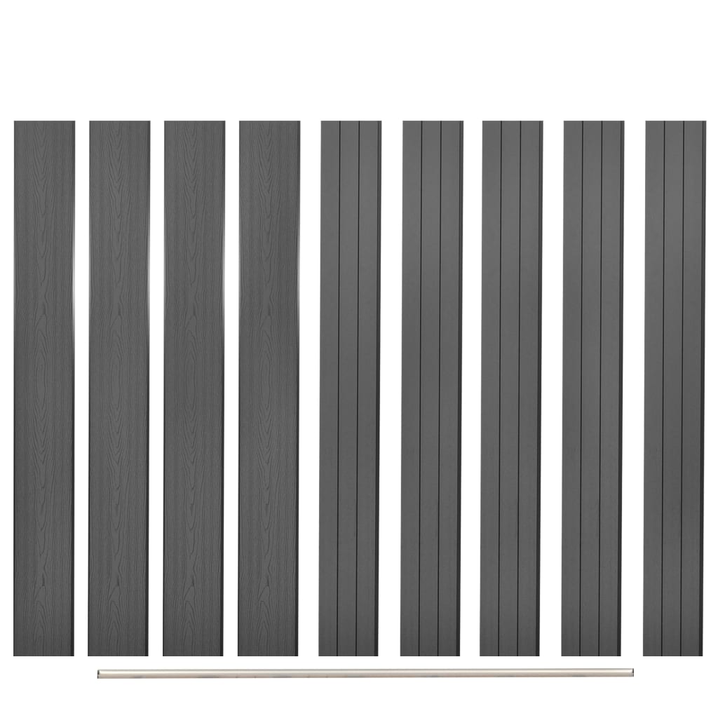 replacement-fence-boards-9-pcs-wpc-66-9-gray At Willow and Wine USA!