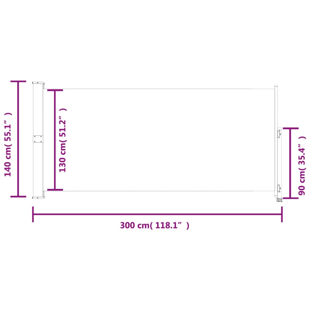 patio-retractable-side-awning-55-1-x118-1-cream At Willow and Wine USA!