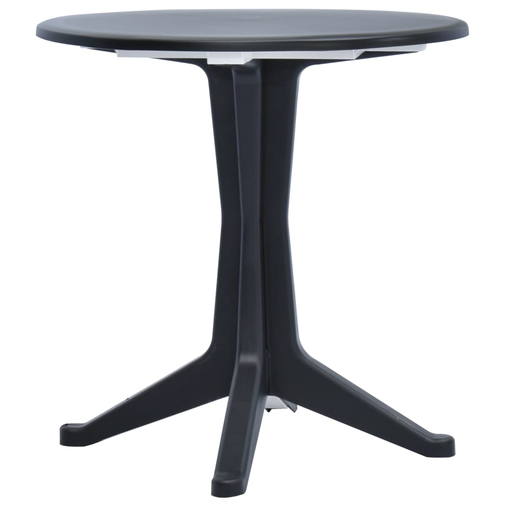 Patio Table Anthracite 27.6" Plastic