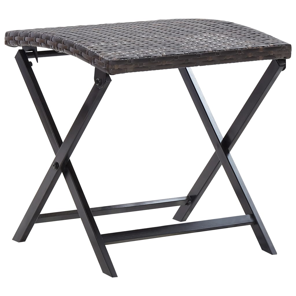 folding-stool-poly-rattan-gray At Willow and Wine USA!