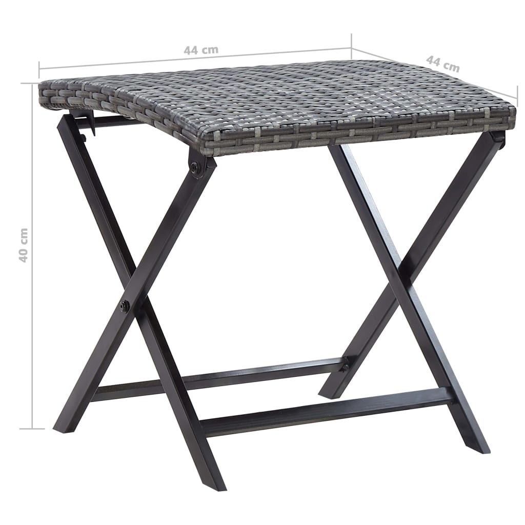 folding-stool-poly-rattan-gray At Willow and Wine USA!
