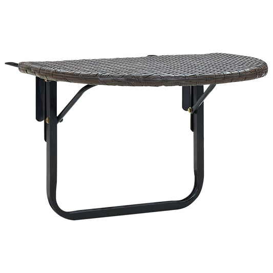 balcony-table-brown-23-6-x23-6-x15-7-poly-rattan At Willow and Wine USA!