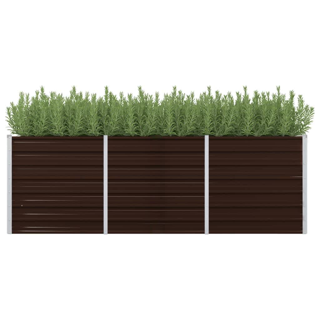 garden-raised-bed-brown-63-x15-7-x17-7-galvanized-steel At Willow and Wine USA!