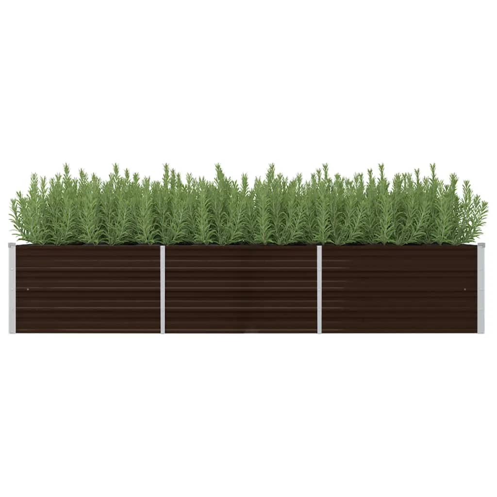 garden-raised-bed-brown-63-x15-7-x17-7-galvanized-steel At Willow and Wine USA!