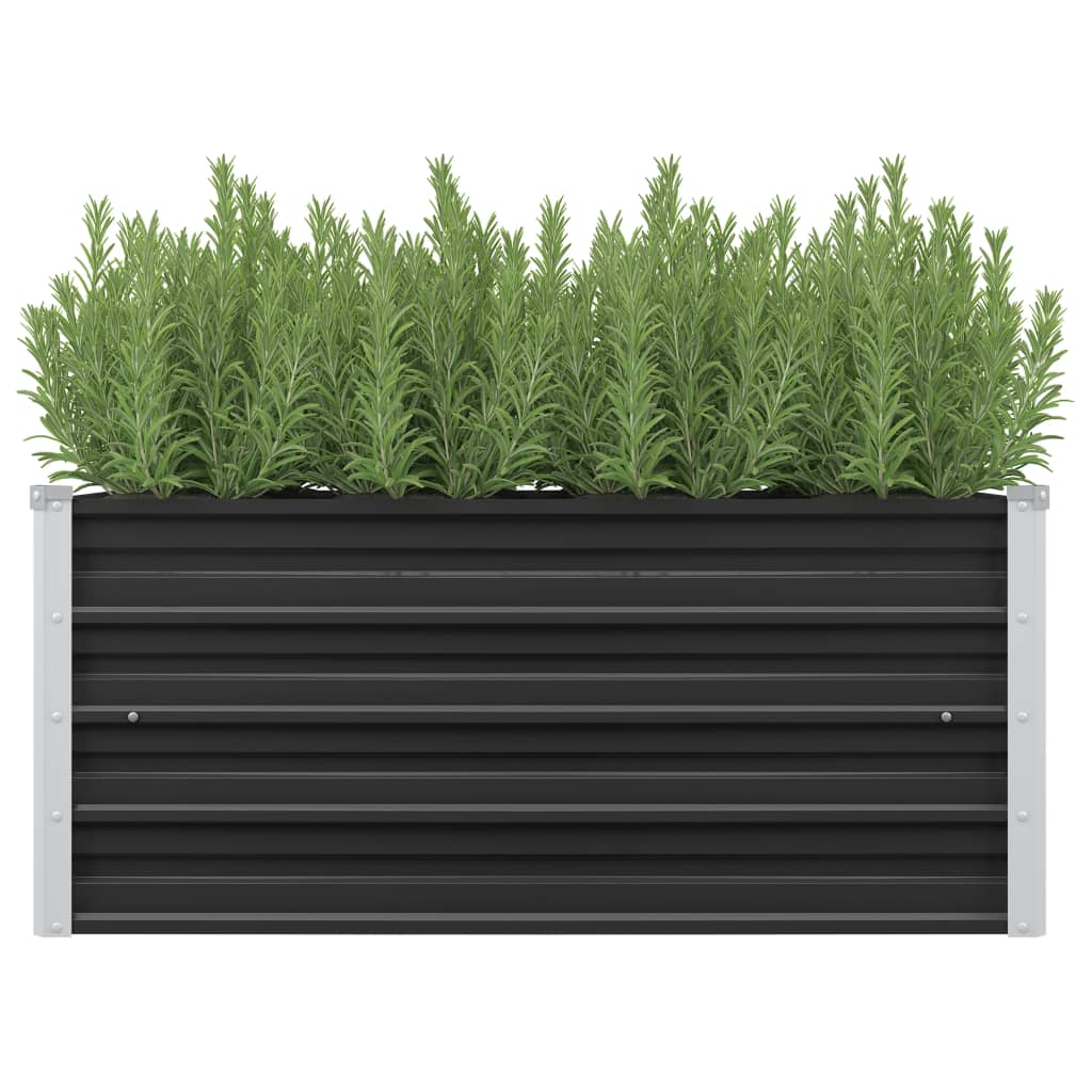 garden-raised-bed-galvanized-steel-94-5-x15-7-x17-7-anthracite At Willow and Wine USA!
