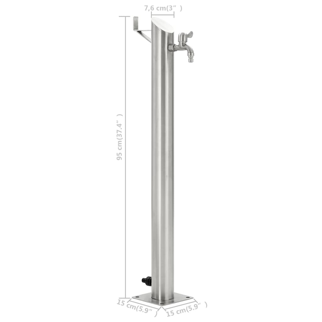 garden-water-column-stainless-steel-round-37-4 At Willow and Wine USA!