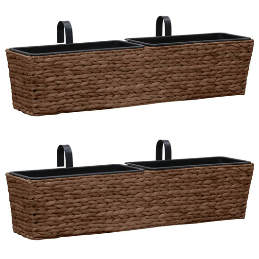 garden-planters-2-pcs-water-hyacinth-brown At Willow and Wine USA!