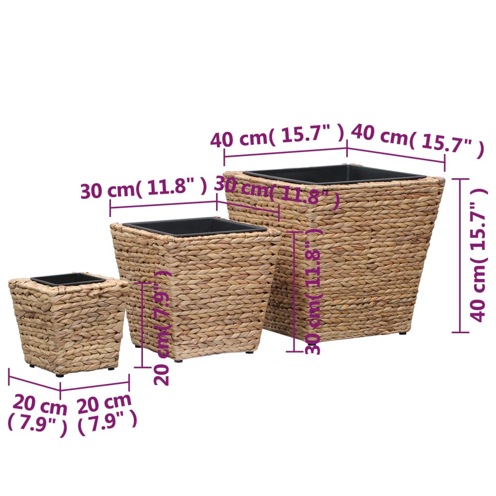 garden-raised-beds-3-pcs-water-hyacinth At Willow and Wine USA!