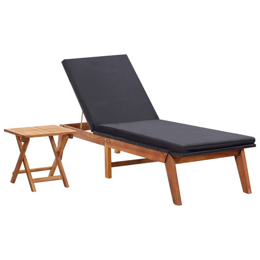 sun-lounger-with-table-poly-rattan-and-solid-acacia-wood At Willow and Wine USA!