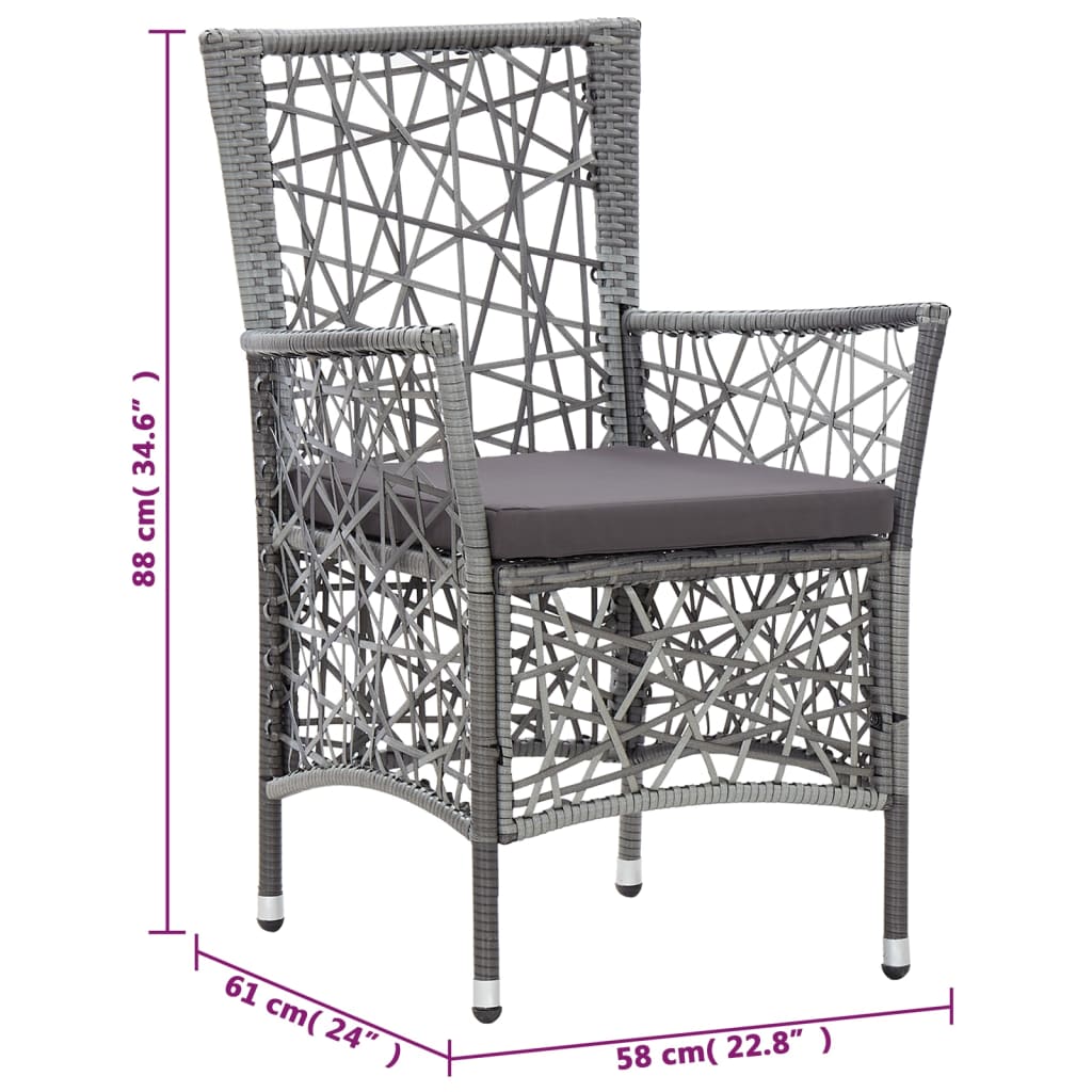 patio-chairs-2-pcs-with-cushions-poly-rattan-gray-3 At Willow and Wine USA!