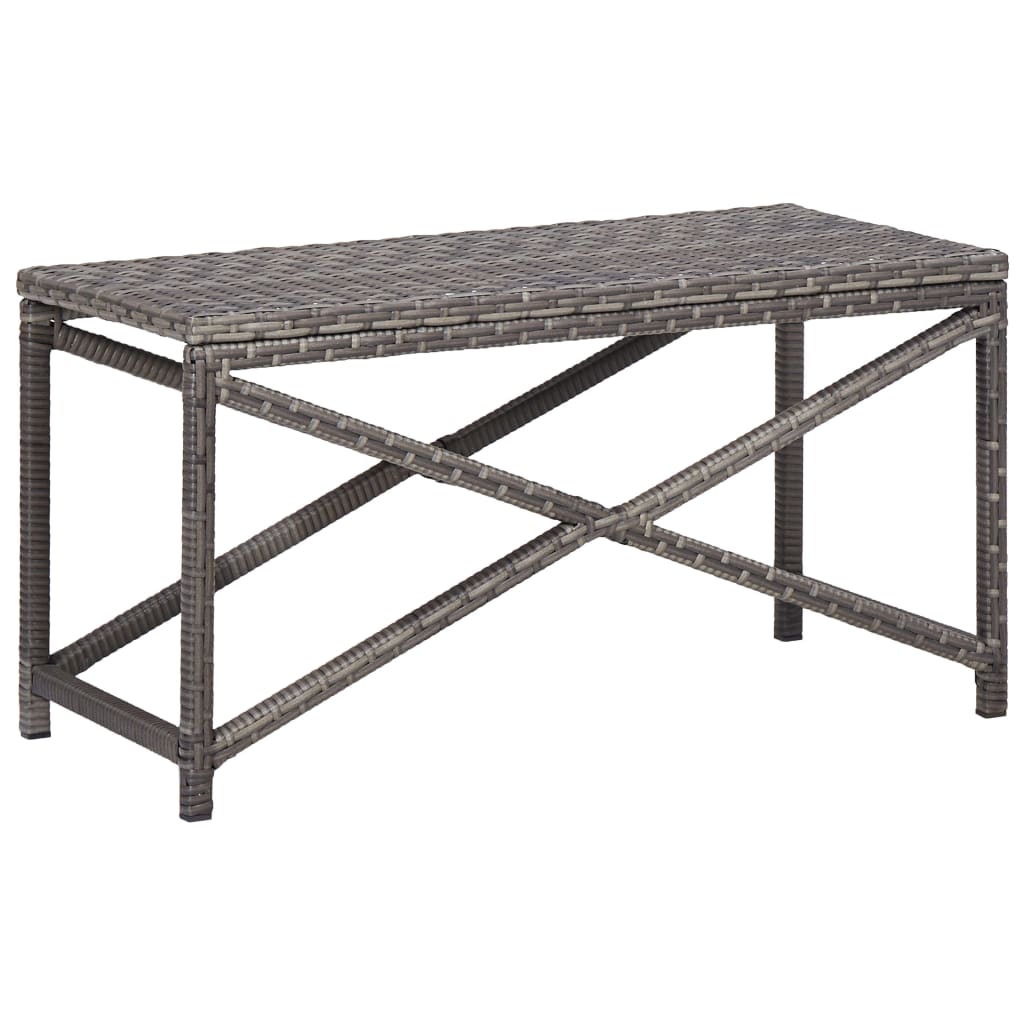 patio-bench-31-5-poly-rattan-brown At Willow and Wine USA!