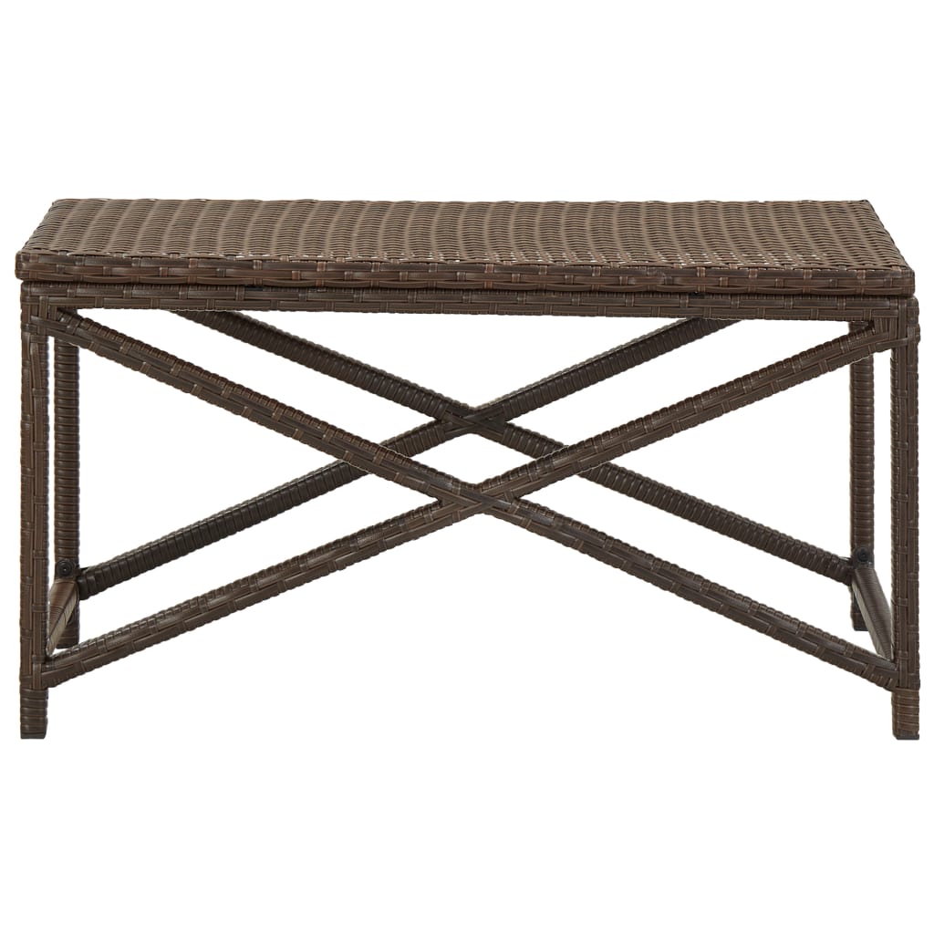 patio-bench-31-5-poly-rattan-brown At Willow and Wine USA!