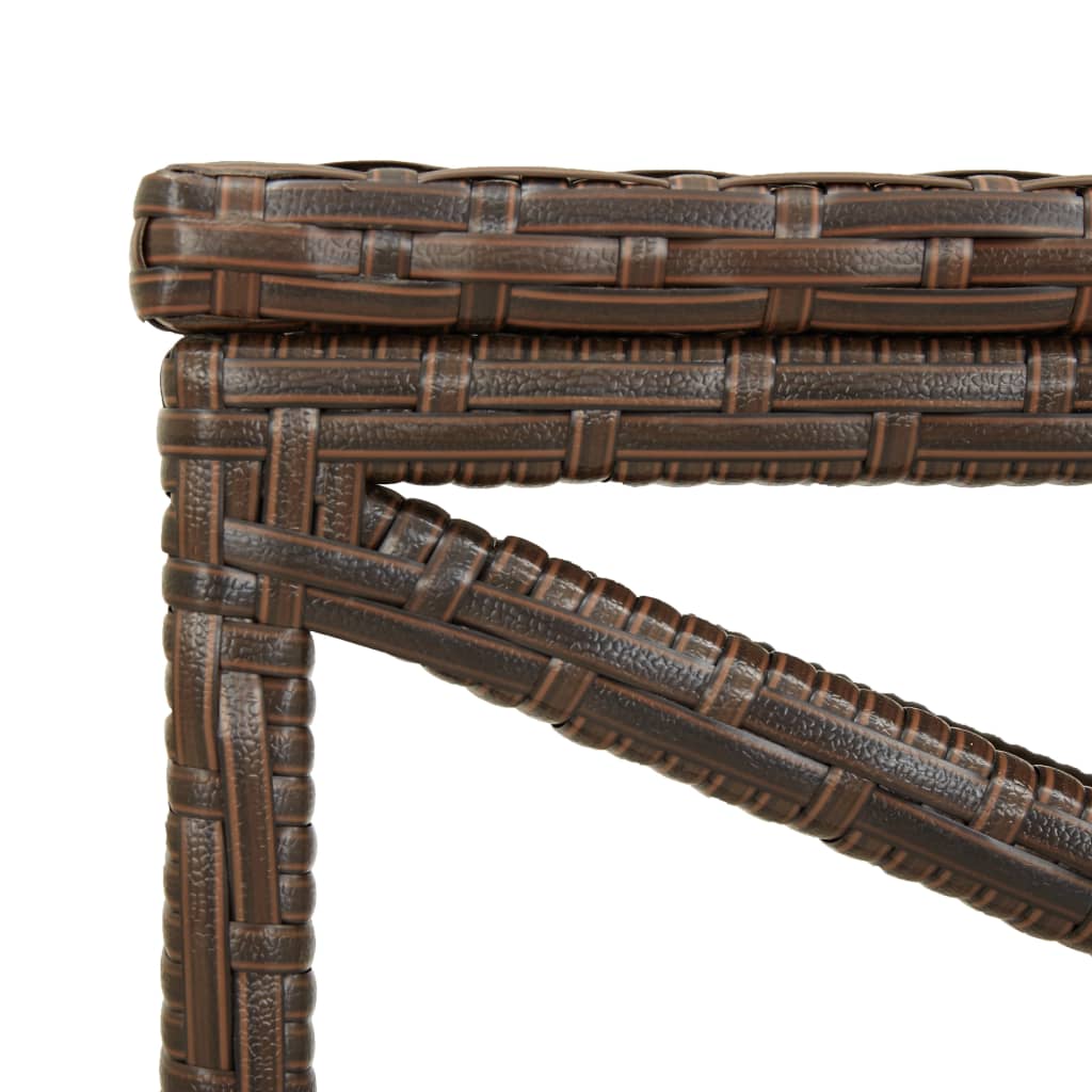 patio-bench-31-5-poly-rattan-brown At Willow and Wine USA!