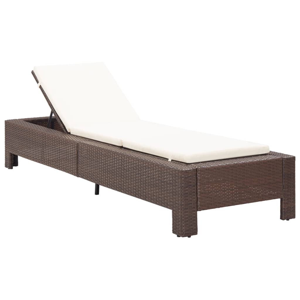 sunbed-with-cushion-gray-poly-rattan At Willow and Wine USA!