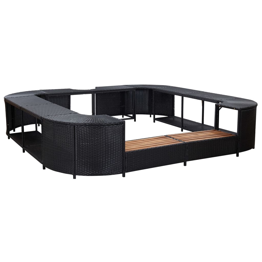 square-spa-surround-gray-105-5-x105-5-x-21-7-poly-rattan At Willow and Wine USA!