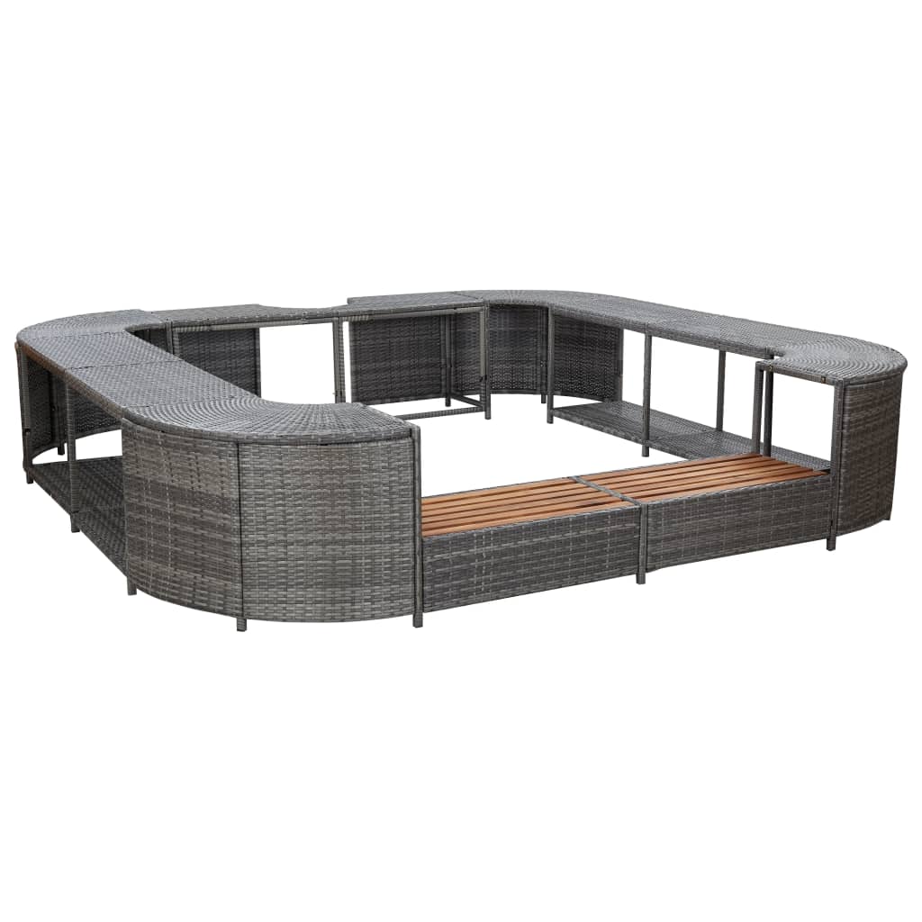 square-spa-surround-gray-105-5-x105-5-x-21-7-poly-rattan At Willow and Wine USA!