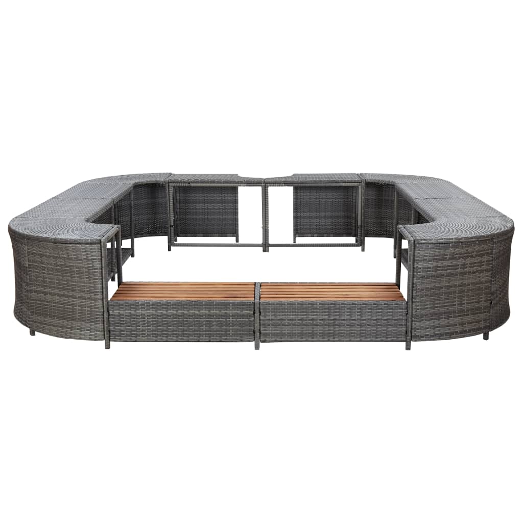 square-spa-surround-gray-105-5-x105-5-x-21-7-poly-rattan At Willow and Wine USA!