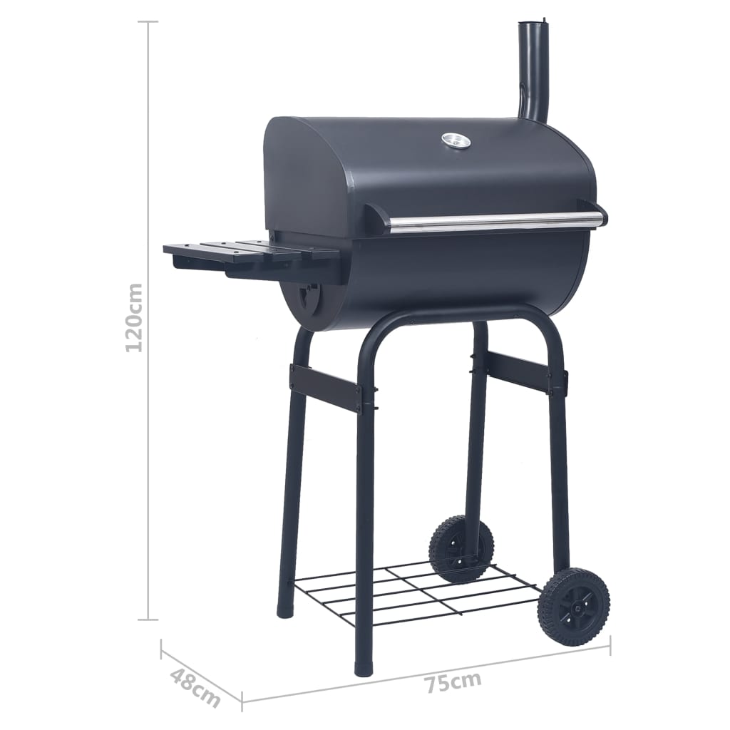 charcoal-bbq-grill-smoker-with-bottom-shelf-black-817947 At Willow and Wine USA!