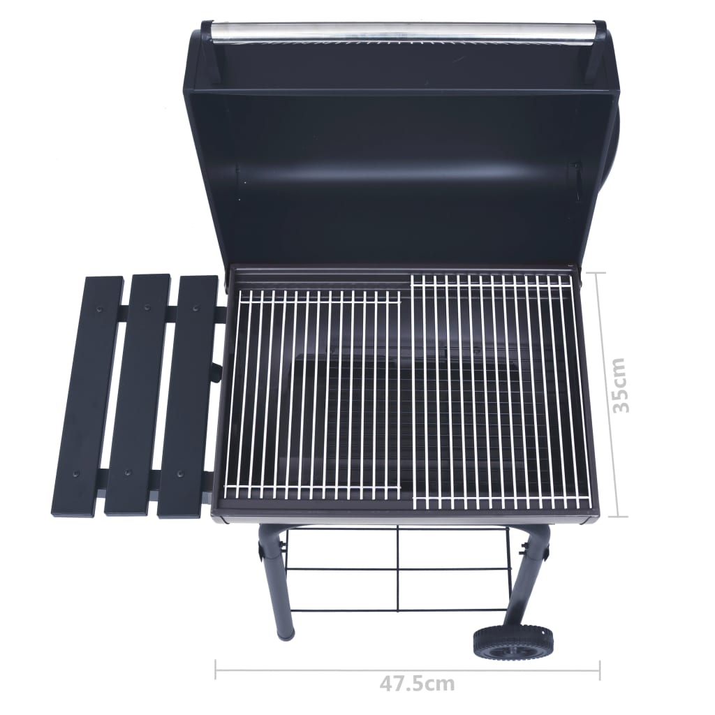 charcoal-bbq-grill-smoker-with-bottom-shelf-black-817947 At Willow and Wine USA!