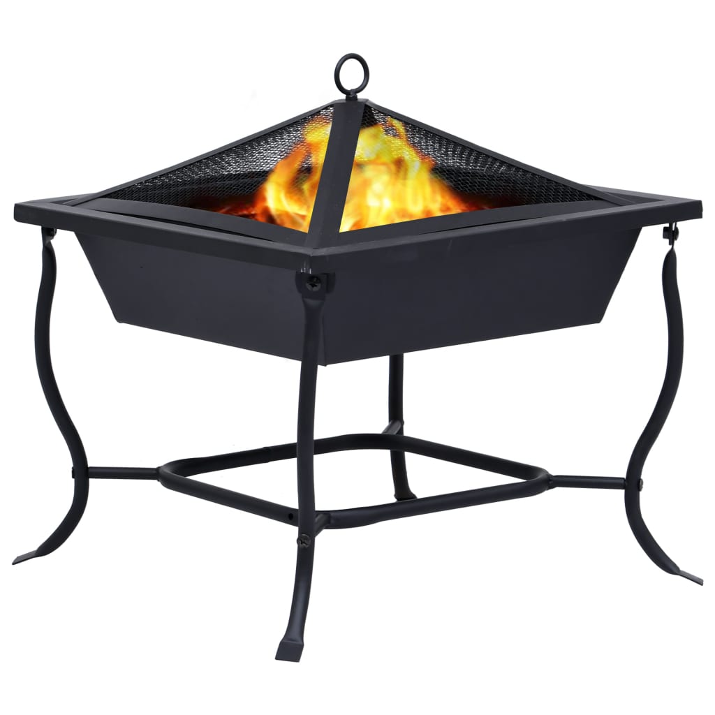 fire-pit-black-16-5-x16-5-x17-7-steel At Willow and Wine USA!