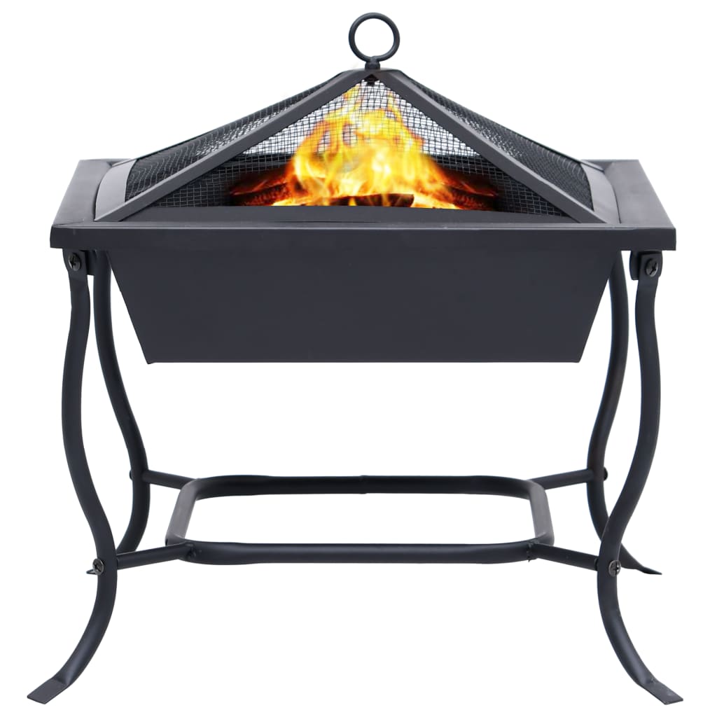 fire-pit-black-16-5-x16-5-x17-7-steel At Willow and Wine USA!