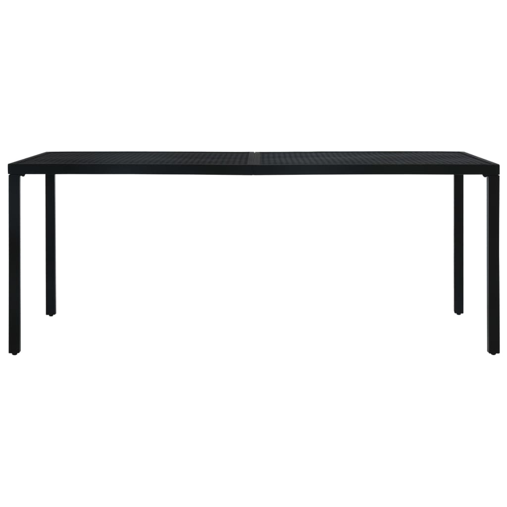 Patio Table Black 70.9"x32.7"x28.3" Steel