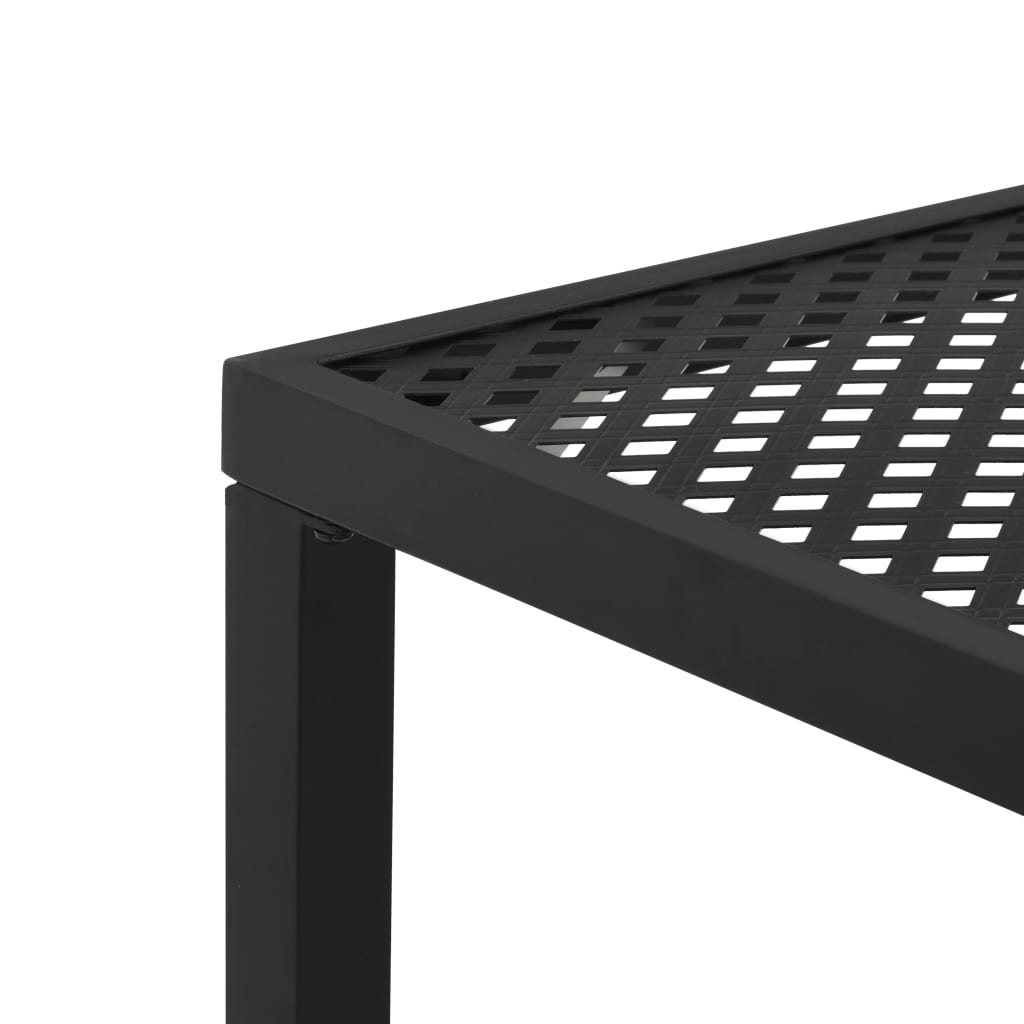 Patio Table Black 70.9"x32.7"x28.3" Steel