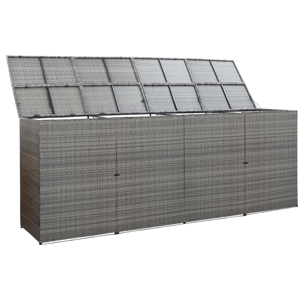 quadruple-wheelie-bin-shed-anthracite-120-1-x30-7-x47-2-poly-rattan-908397 At Willow and Wine USA!