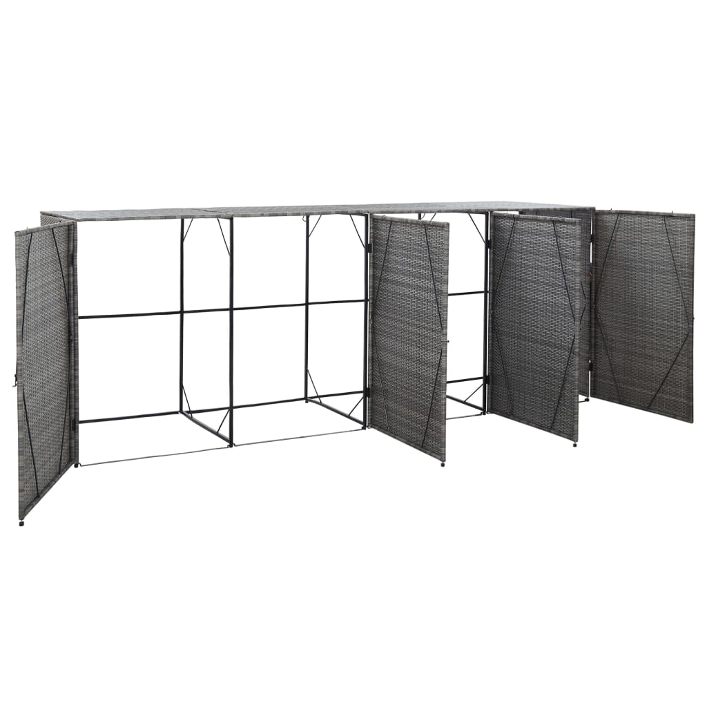 quadruple-wheelie-bin-shed-anthracite-120-1-x30-7-x47-2-poly-rattan-908397 At Willow and Wine USA!