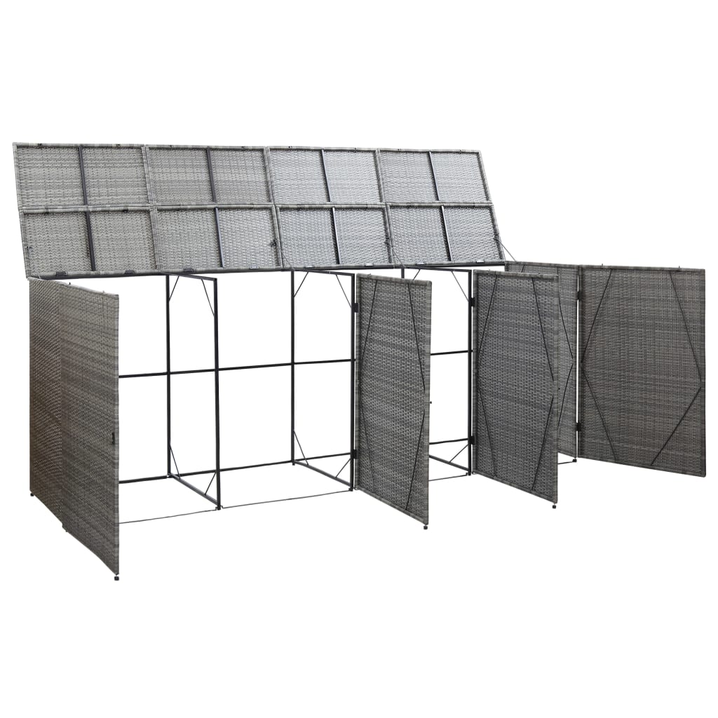 quadruple-wheelie-bin-shed-anthracite-120-1-x30-7-x47-2-poly-rattan-908397 At Willow and Wine USA!