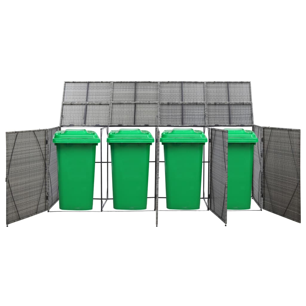 quadruple-wheelie-bin-shed-anthracite-120-1-x30-7-x47-2-poly-rattan-908397 At Willow and Wine USA!