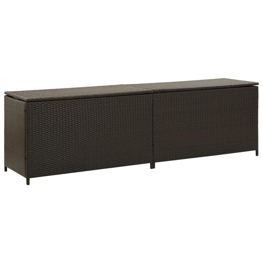 patio-storage-box-poly-rattan-78-7-x19-6-x23-6-brown At Willow and Wine USA!