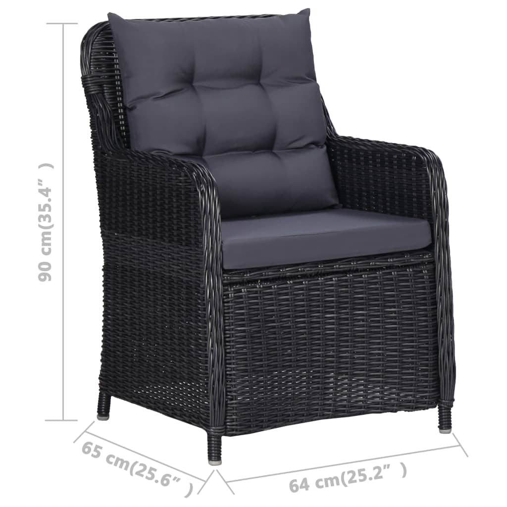 patio-chairs-2-pcs-with-cushions-poly-rattan-black At Willow and Wine USA!