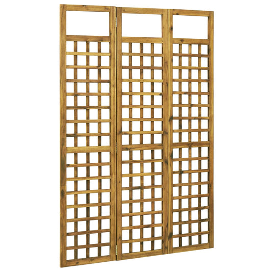 3-panel-room-divider-trellis-solid-acacia-wood-47-2-x66-9 At Willow and Wine USA!