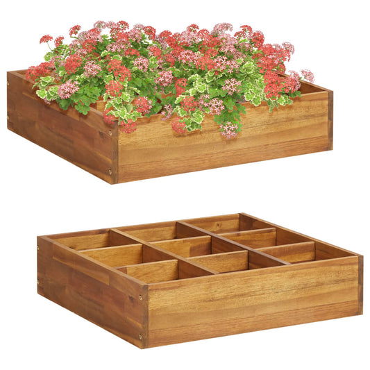 herb-garden-raised-bed-solid-wood-acacia-23-6-x23-6-x5-10 At Willow and Wine USA!