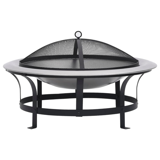 outdoor-fire-pit-with-grill-stainless-steel-29-9 At Willow and Wine USA!