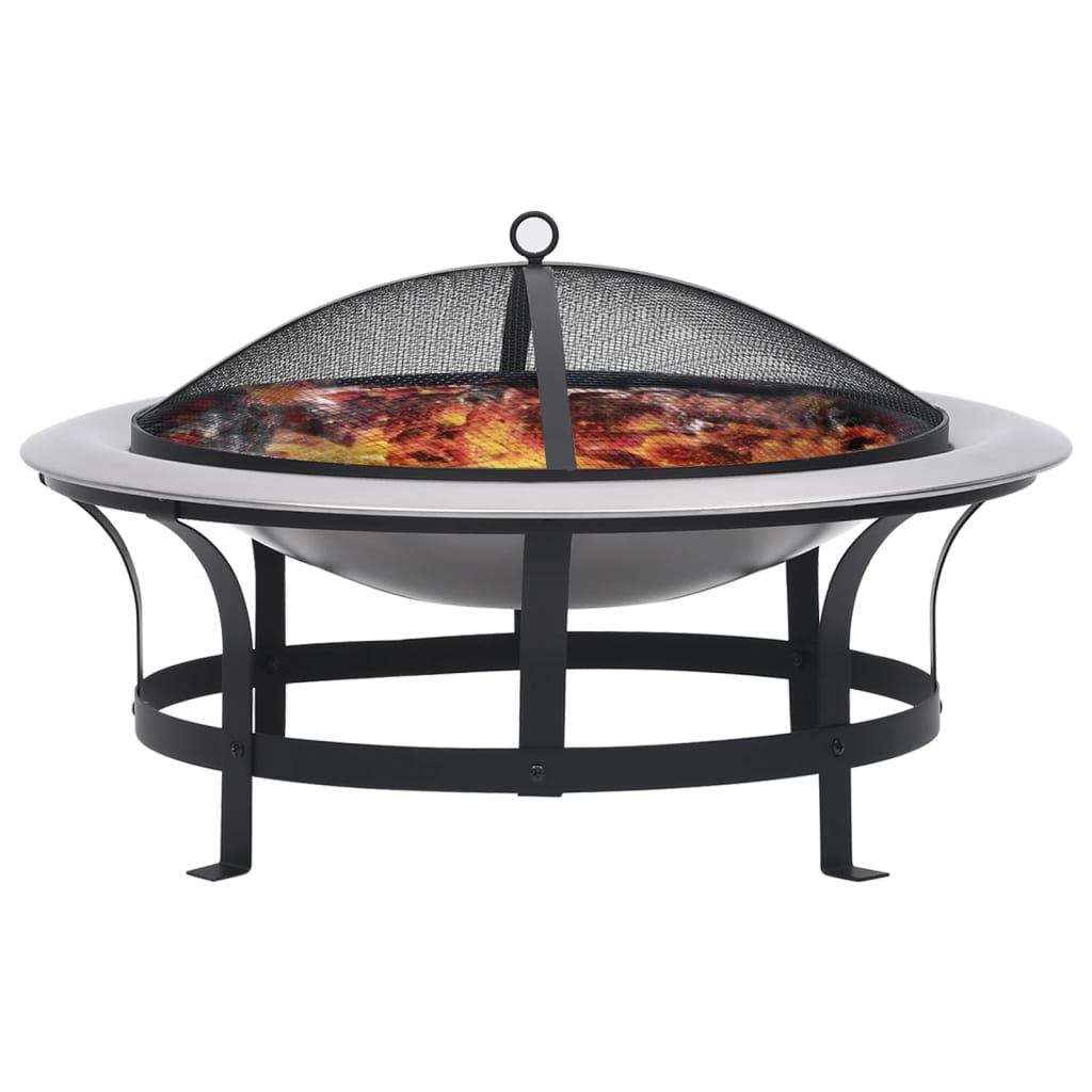 outdoor-fire-pit-with-grill-stainless-steel-29-9 At Willow and Wine USA!