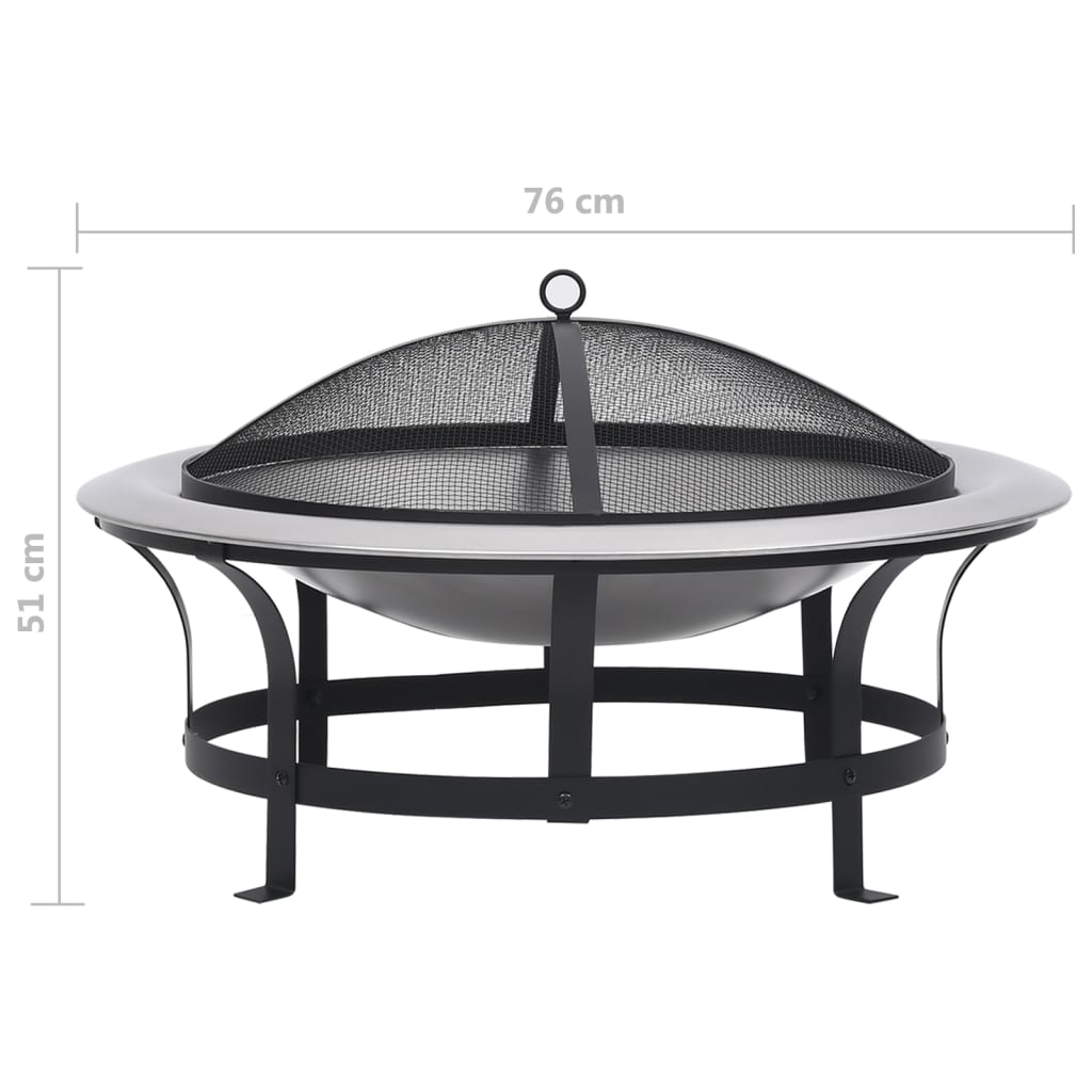 outdoor-fire-pit-with-grill-stainless-steel-29-9 At Willow and Wine USA!