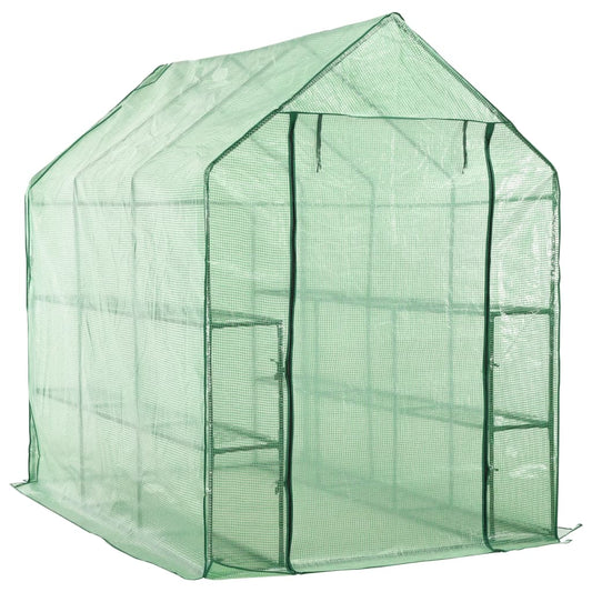 walk-in-greenhouse-with-12-shelves-steel-56-3-x84-5-x77-2 At Willow and Wine USA!